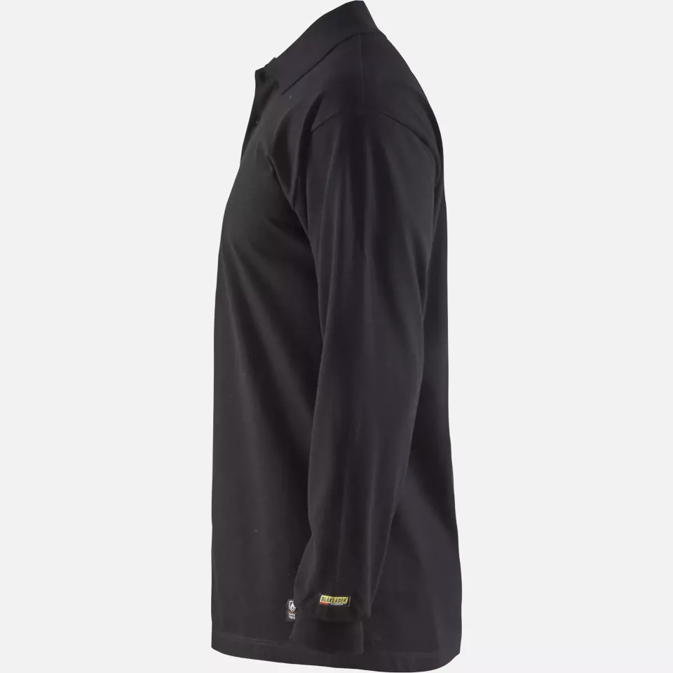 Blaklader 337417419900, Flammschutz Langarm-Polo, Schwarz, image 3, gallery thumbnail