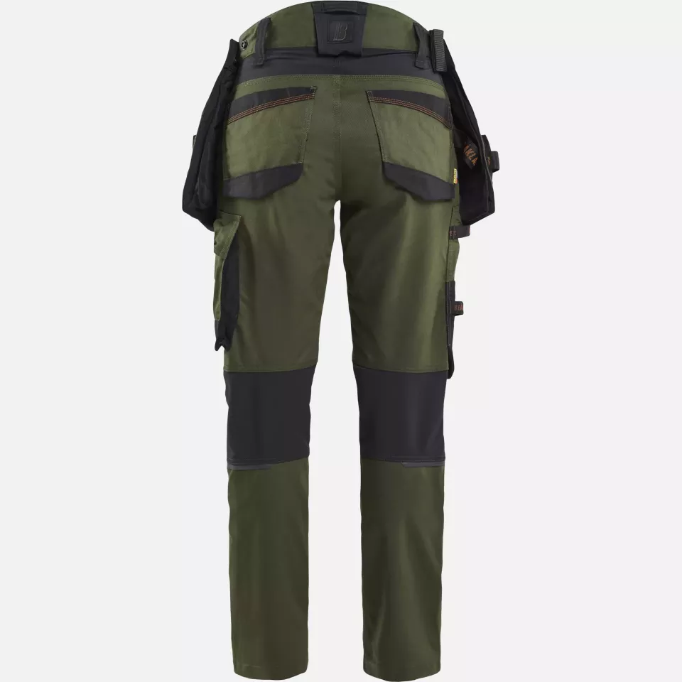 Blaklader 717011494240, STRIKER Damen Stretch Handwerker Arbeitshose, Waldgrün/Rost, image 4, gallery thumbnail