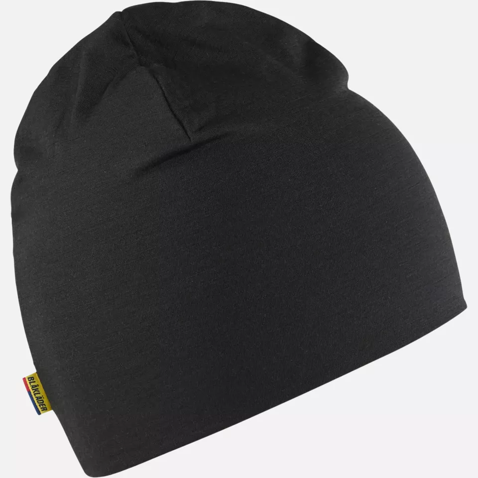 Blaklader 202217439900, Merino Beanie, Black, image 2, gallery thumbnail
