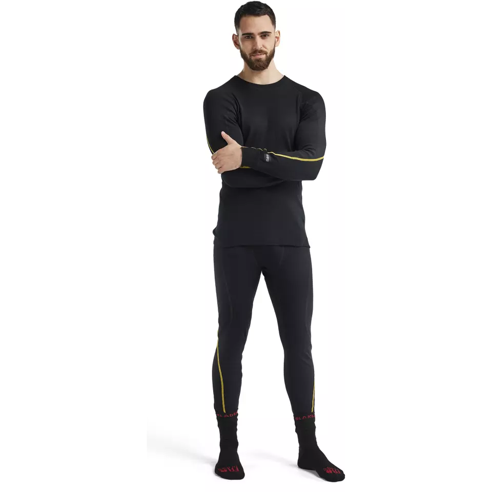 Blaklader 188910759900, Merino Wool Flame Retardant Long Johns, Black, image 5, gallery thumbnail