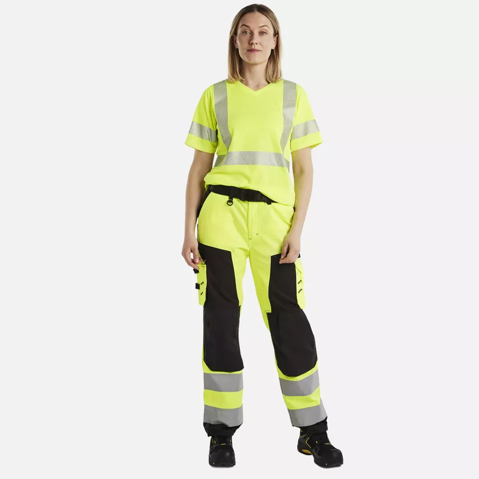 Blaklader 715518113399, High Vis Women's Work Trousers, Yellow/Black, image 5, gallery thumbnail
