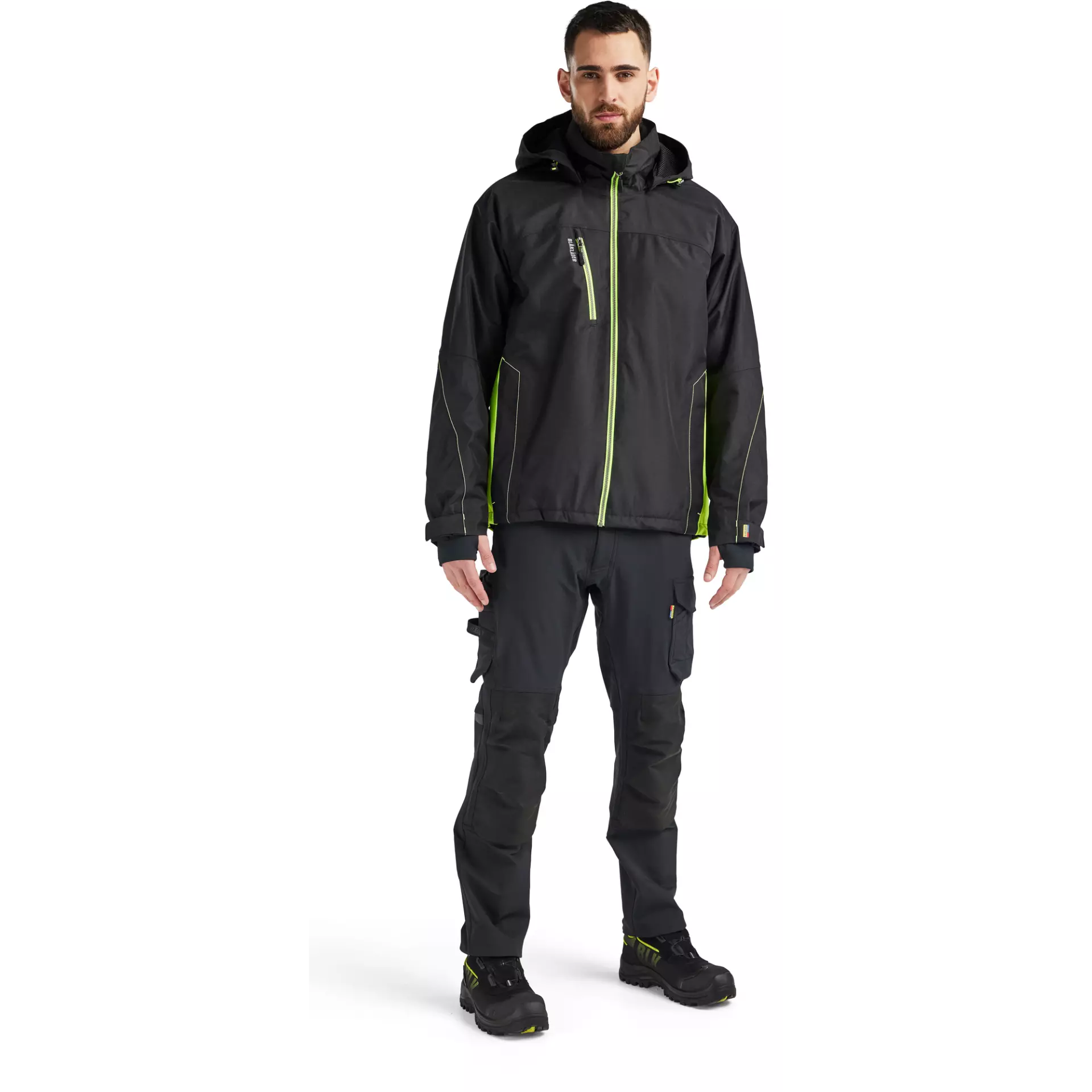 Blåkläder 489019779933, Lined Lightweight Winter Jacket, Black/Yellow, image 5