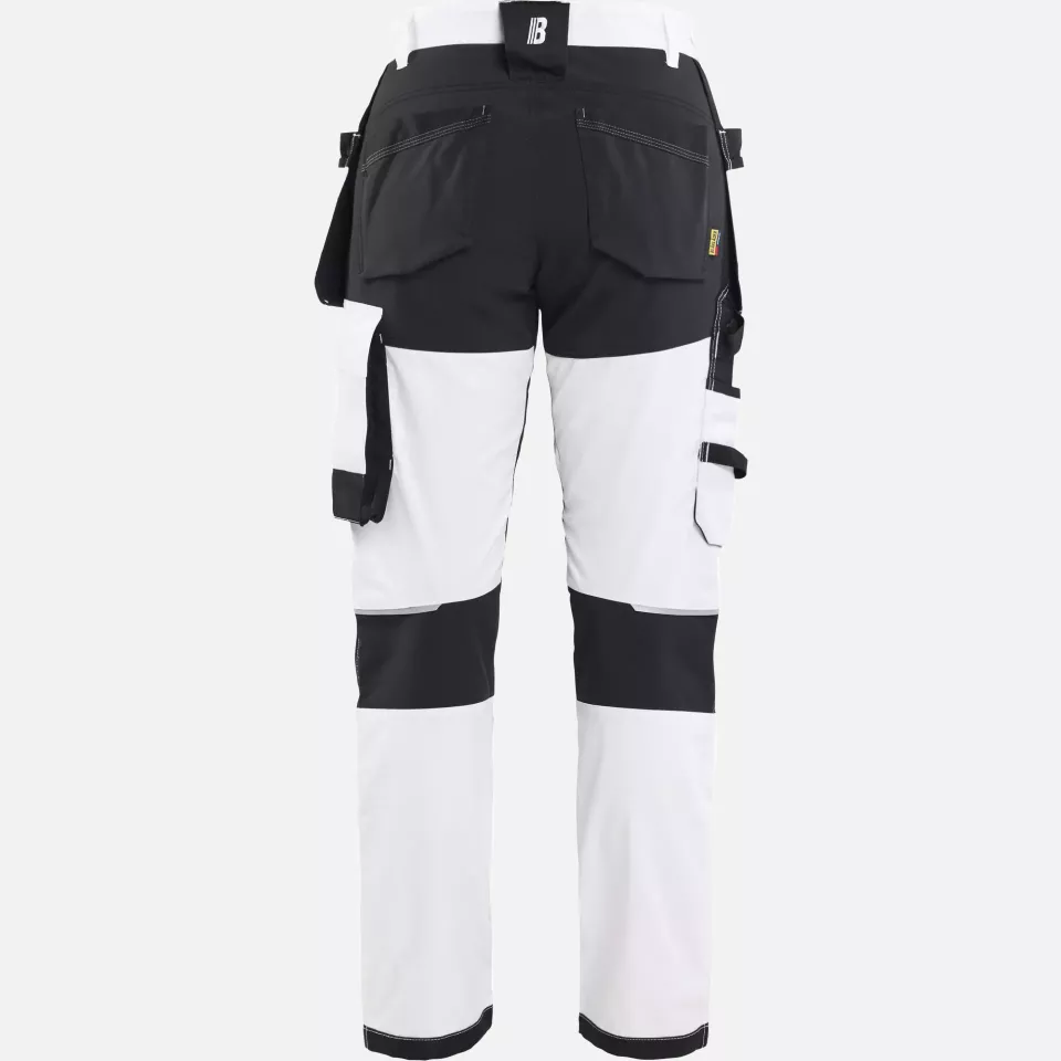 Blaklader 723218321099, Ladies Stretch Painter Trousers, White/Black, image 4, gallery thumbnail