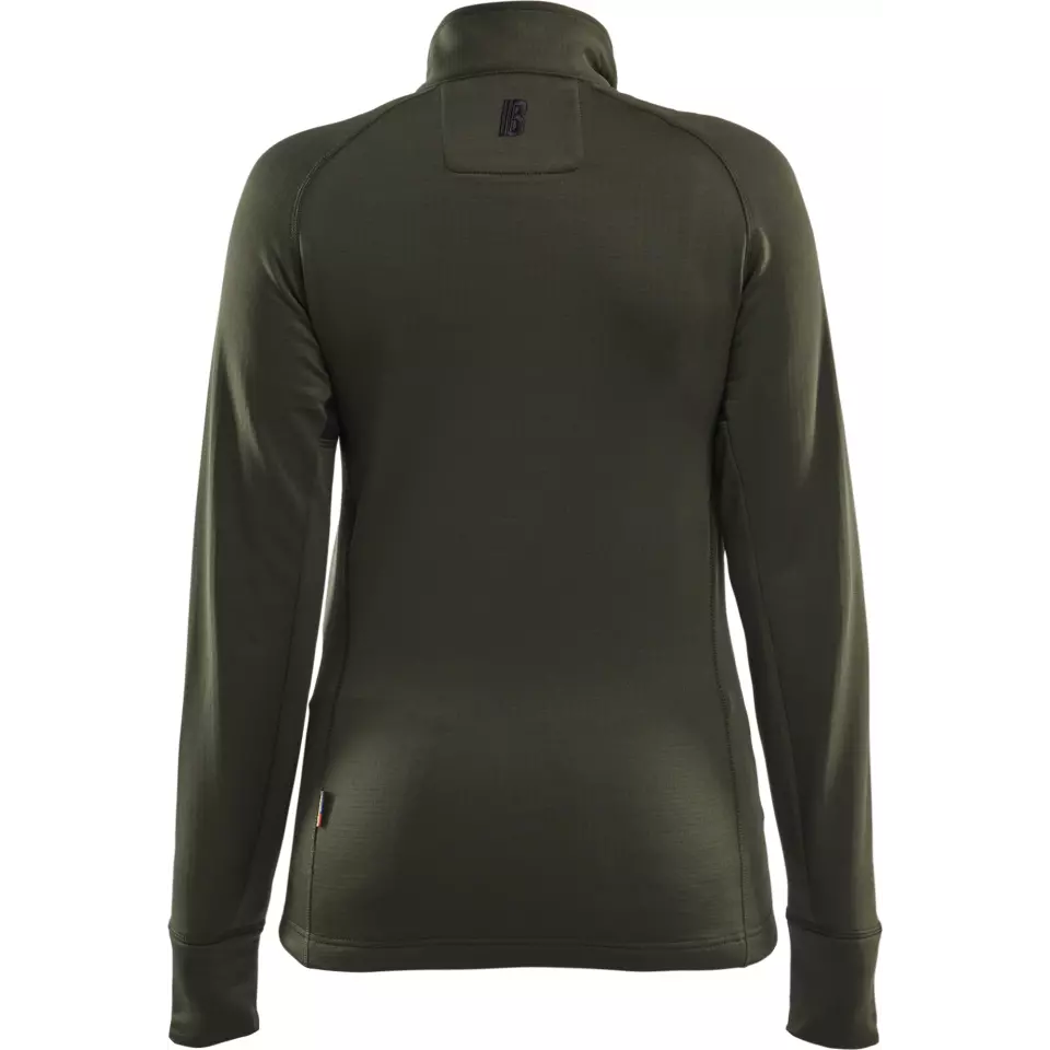 Blåkläder 474525394240, STRIKER Women's Fleece Jacket, Forest Green/Rust, image 4, gallery thumbnail
