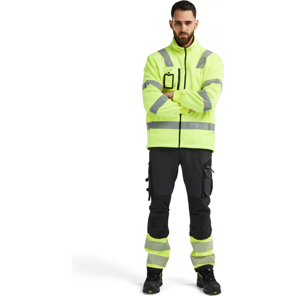 Blåkläder 485325603300, High Vis Fleece Jacket, Yellow, image 5, gallery thumbnail