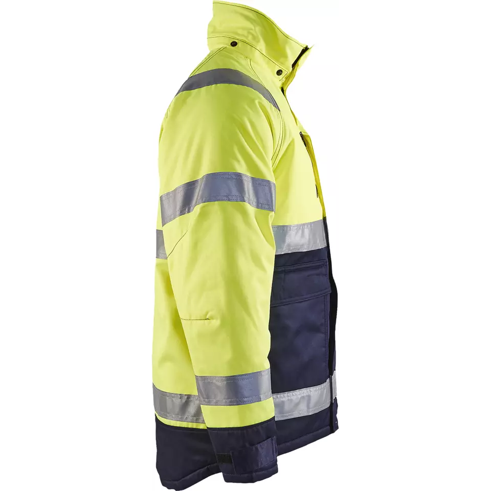 Blaklader 482819003389, High Vis Winter Jacket, Yellow/Navy Blue, image 2, gallery thumbnail