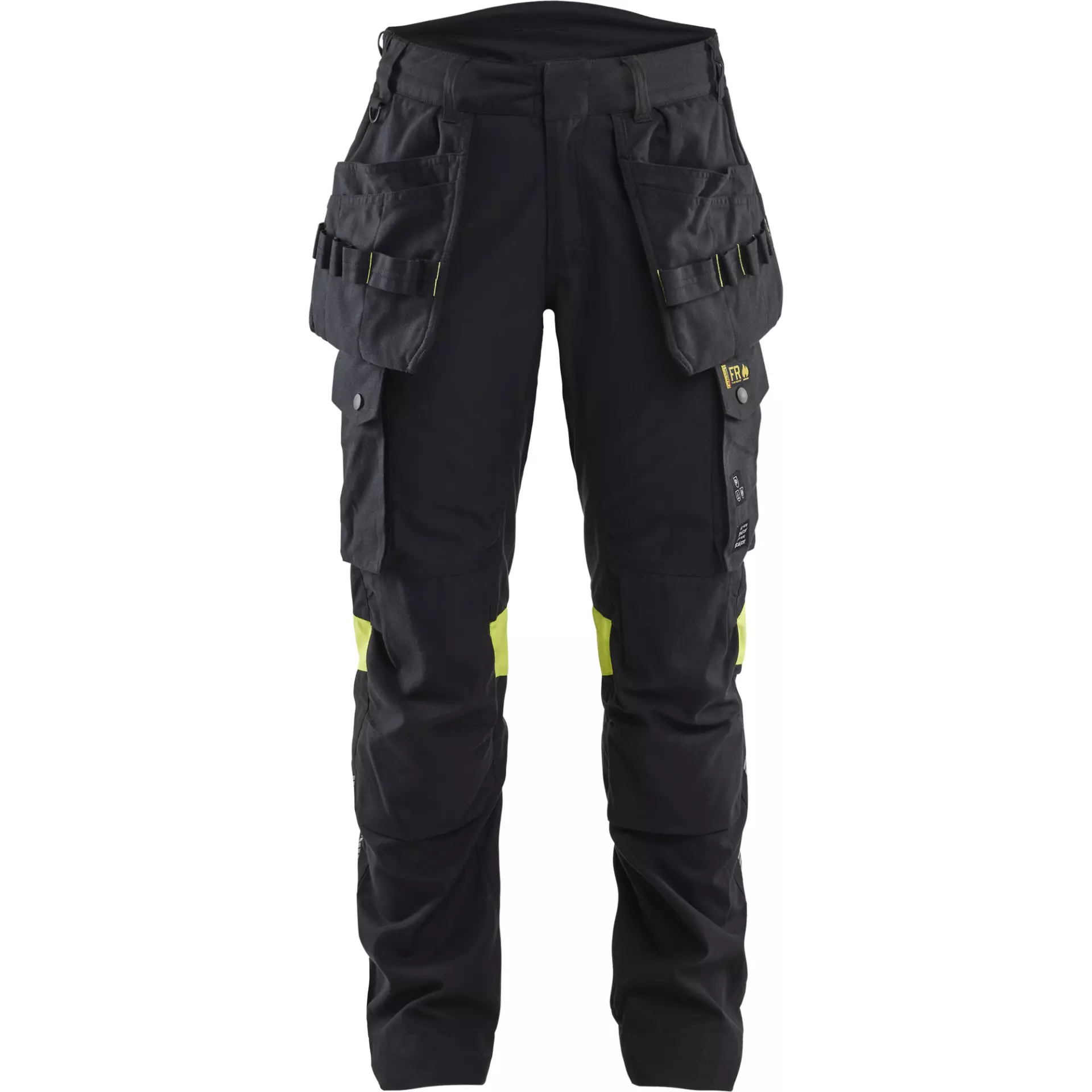 Blaklader 710815129933, Damen Handwerker Arbeitshose, Schwarz/Gelb