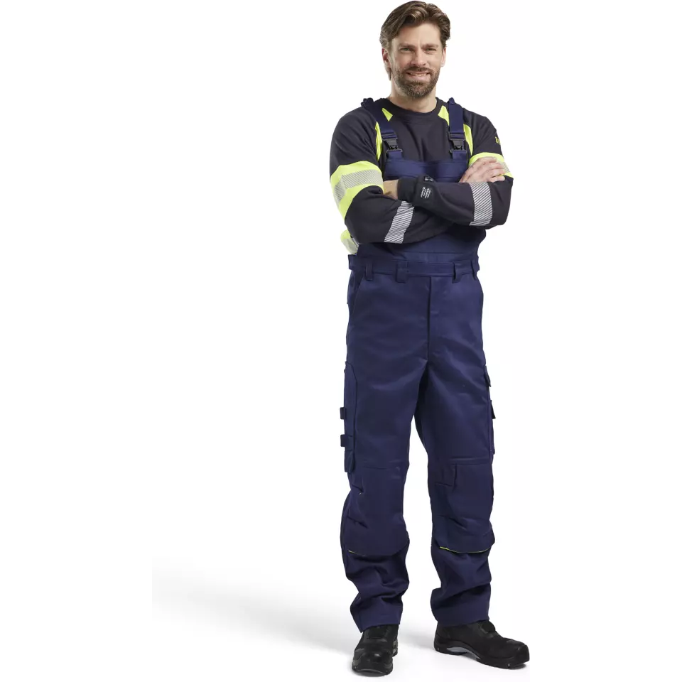 Blaklader 260115018933, Welding Bib and Brace, Navy/ Yellow, image 5, gallery thumbnail