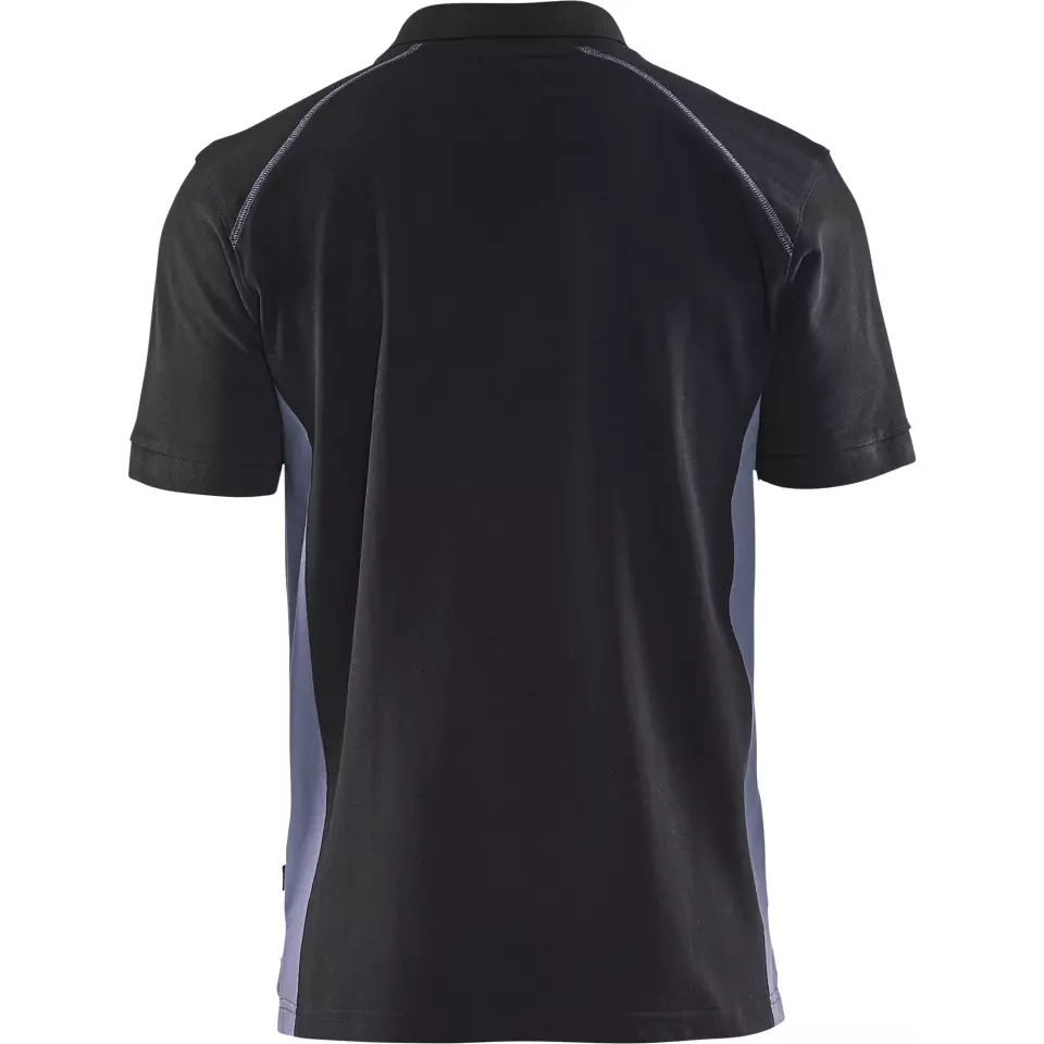 Blaklader 332410509994, Polo Shirt, Black/Grey, image 4, gallery thumbnail