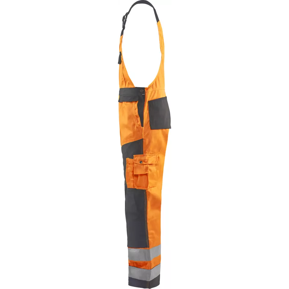 Blaklader 266018115396, High Vis Bib and Brace, Orange/Medium Grey, image 3, gallery thumbnail