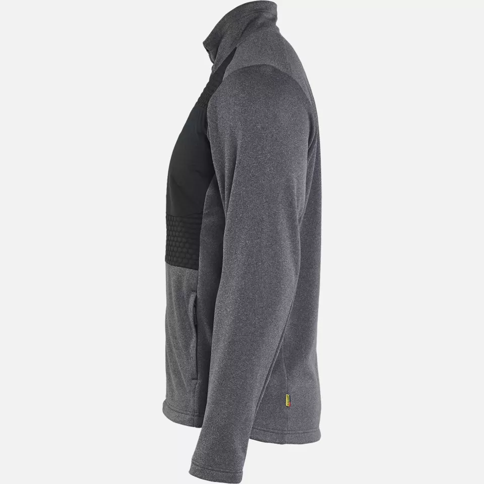 Blaklader 354825339991, Full Zip Sweatshirt, Black Melange, image 2, gallery thumbnail