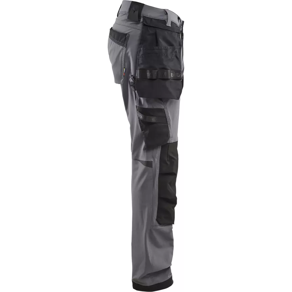Blåkläder 172016459699, 4-Way Stretch Craftsman Work Trousers, Medium Grey/Black, image 2, gallery thumbnail