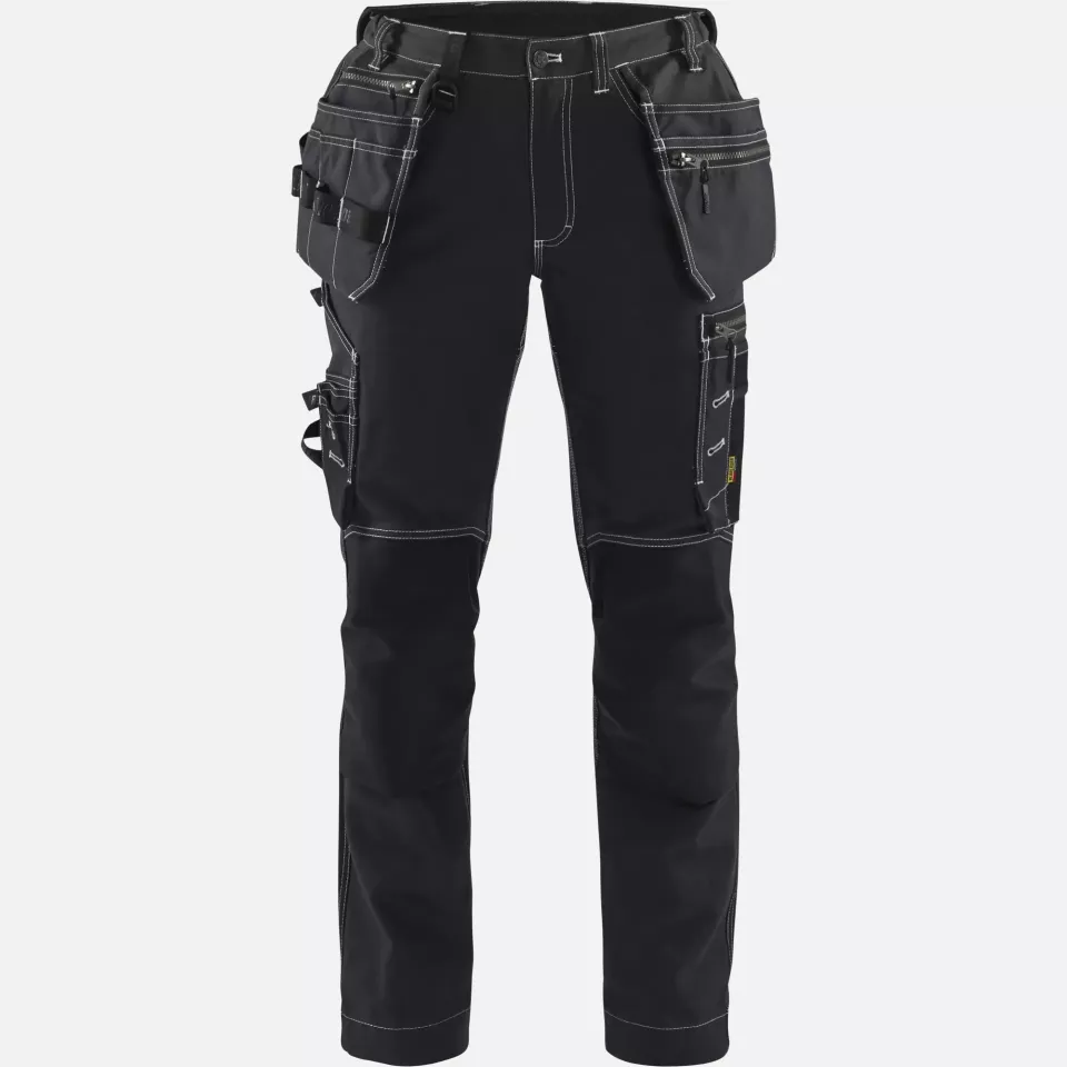 Blaklader 713013709900, Ladies Stretch Craftsman Work Trousers, Black, image 1, gallery thumbnail