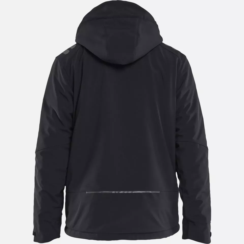 Blaklader 475025139956, Lightly Lined Softshell Winter Jacket, Black/Red, image 4, gallery thumbnail