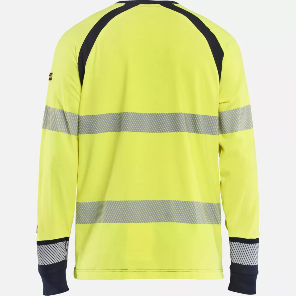 Blaklader 343617373389, Multinorm Long Sleeve T-Shirt, Yellow/Navy Blue, image 4, gallery thumbnail