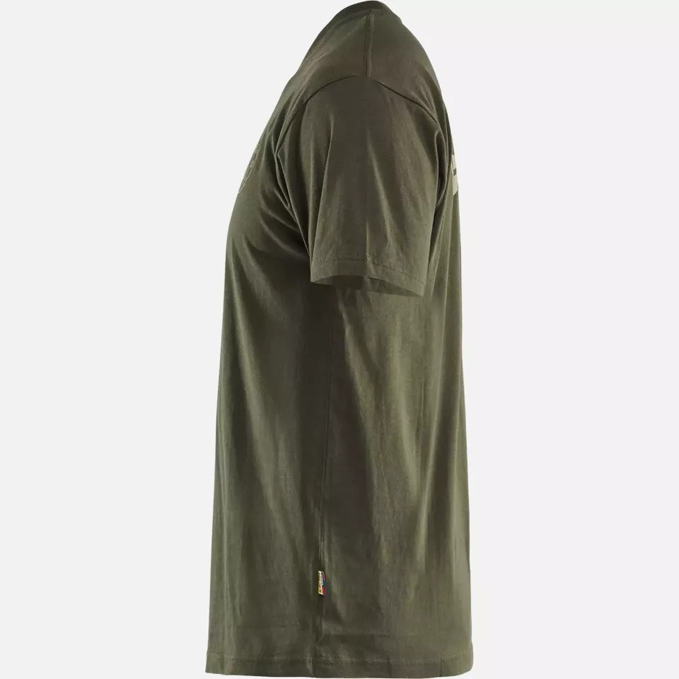 Blaklader 942010424209, Grit Flag T-Shirt, Forest Green, image 3, gallery thumbnail