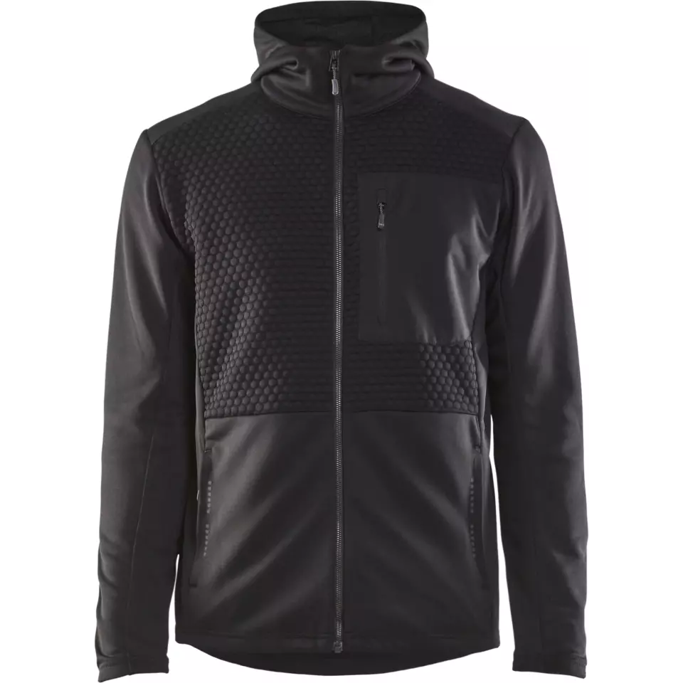 Blaklader 354025269900, Hooded Sweatshirt with Zipper, Black