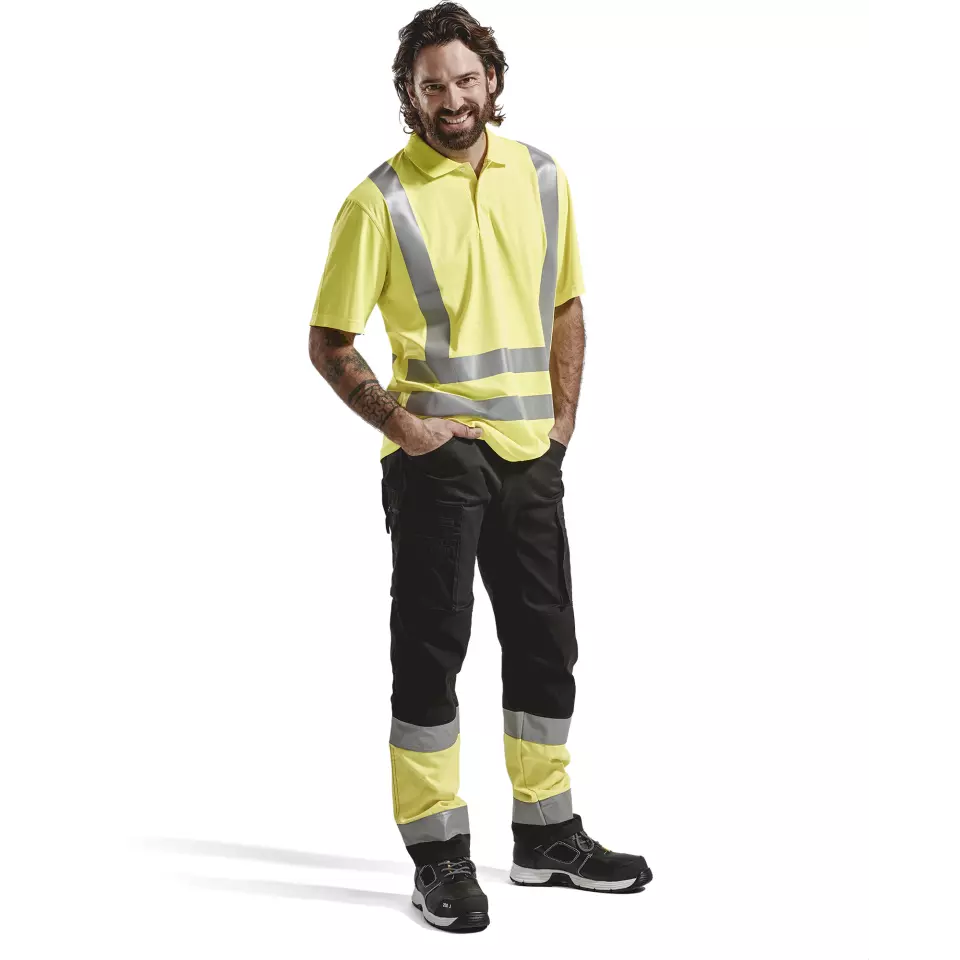 Blåkläder 339110113300, High Vis UV Protection Polo Shirt, Yellow, image 5, gallery thumbnail