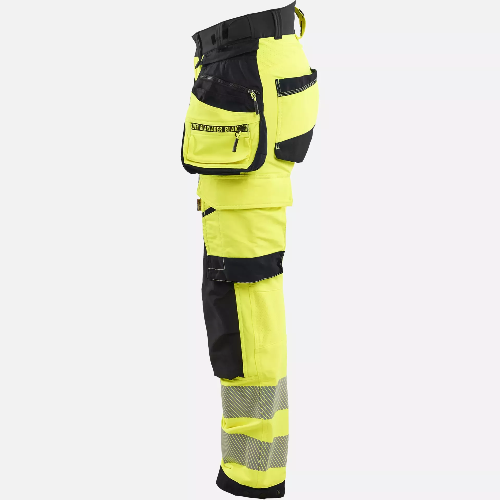 Blaklader 702216483399, High Vis Ladies 4-Way Stretch Trousers, Yellow/Black, image 3