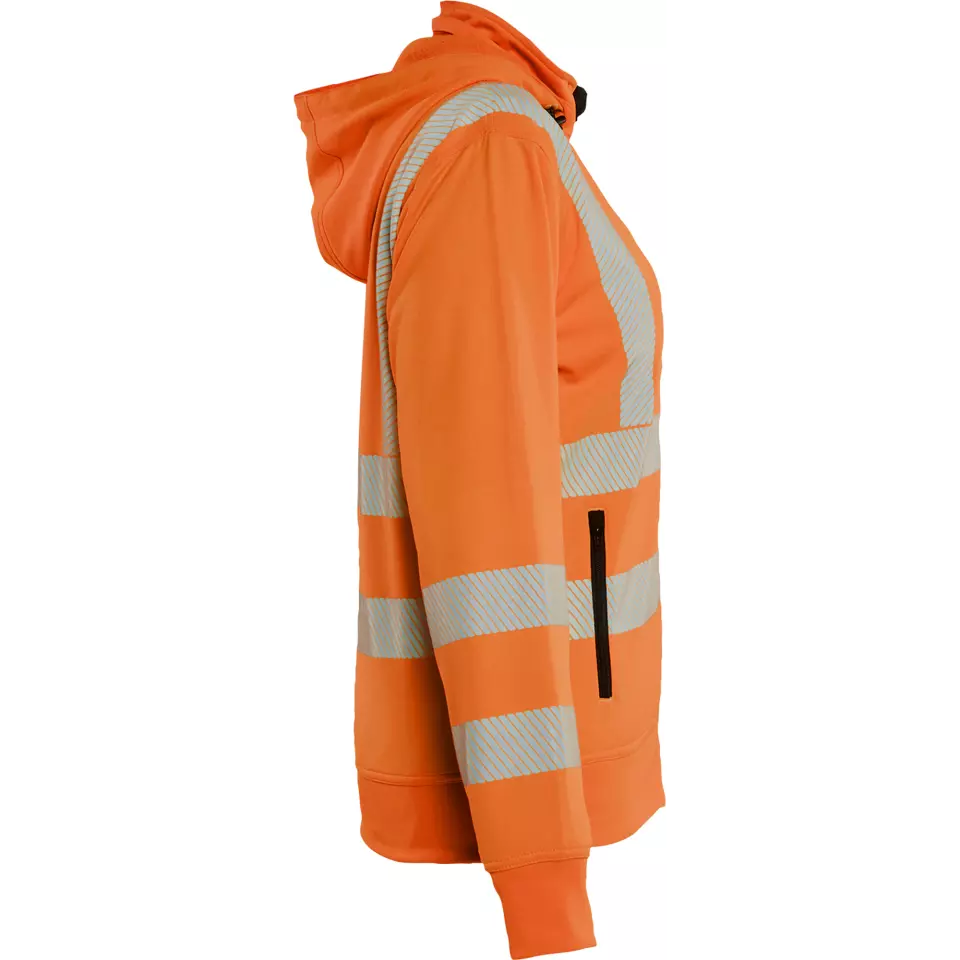 Blåkläder 357425385300, High Vis Ladies Sweatshirt with Detachable Hood, Orange, image 2, gallery thumbnail