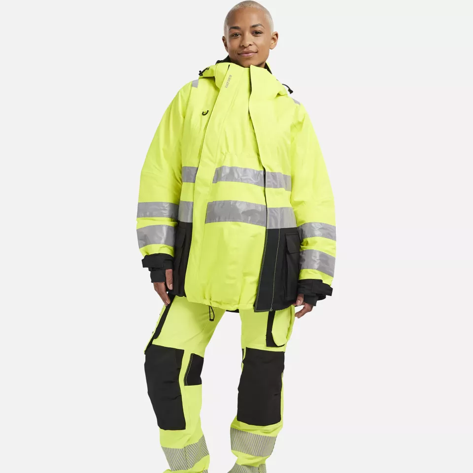 Blaklader 217219873300, High Vis Maternity Jacket Extension, Yellow, image 2, gallery thumbnail