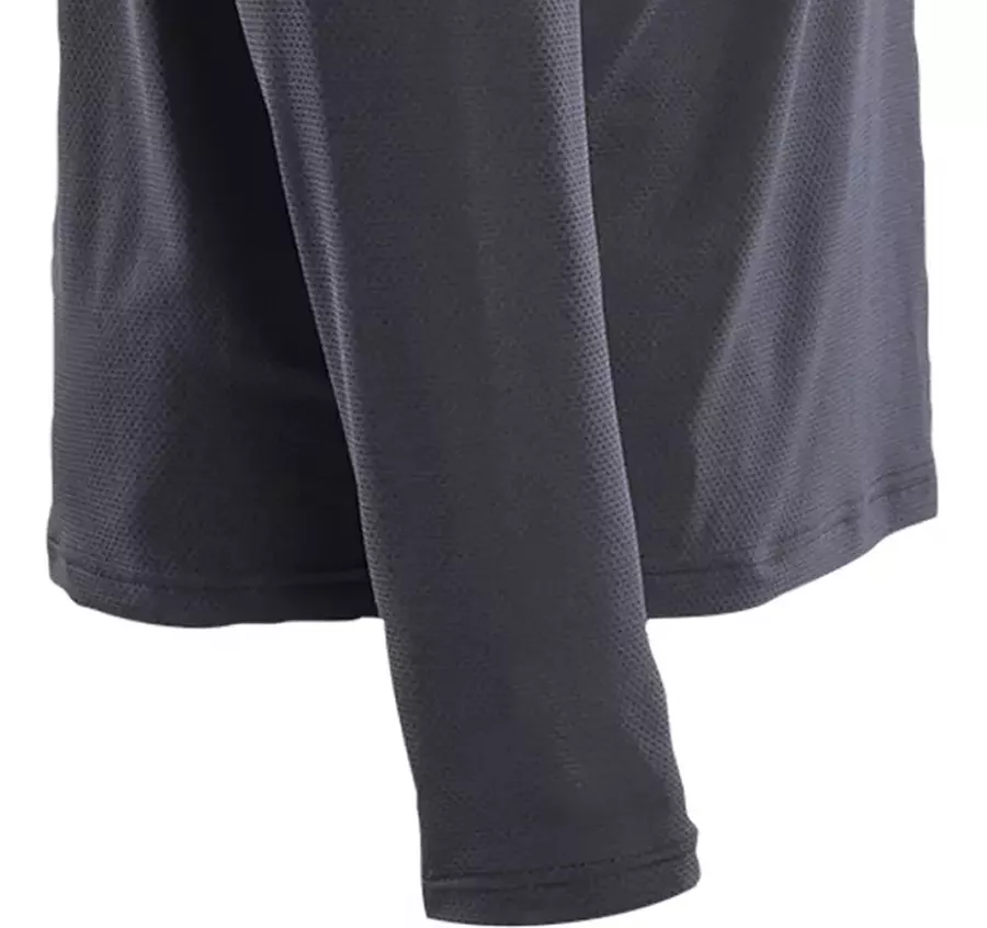 **Long Sleeve** design offers full-arm coverage for added protection and comfort.