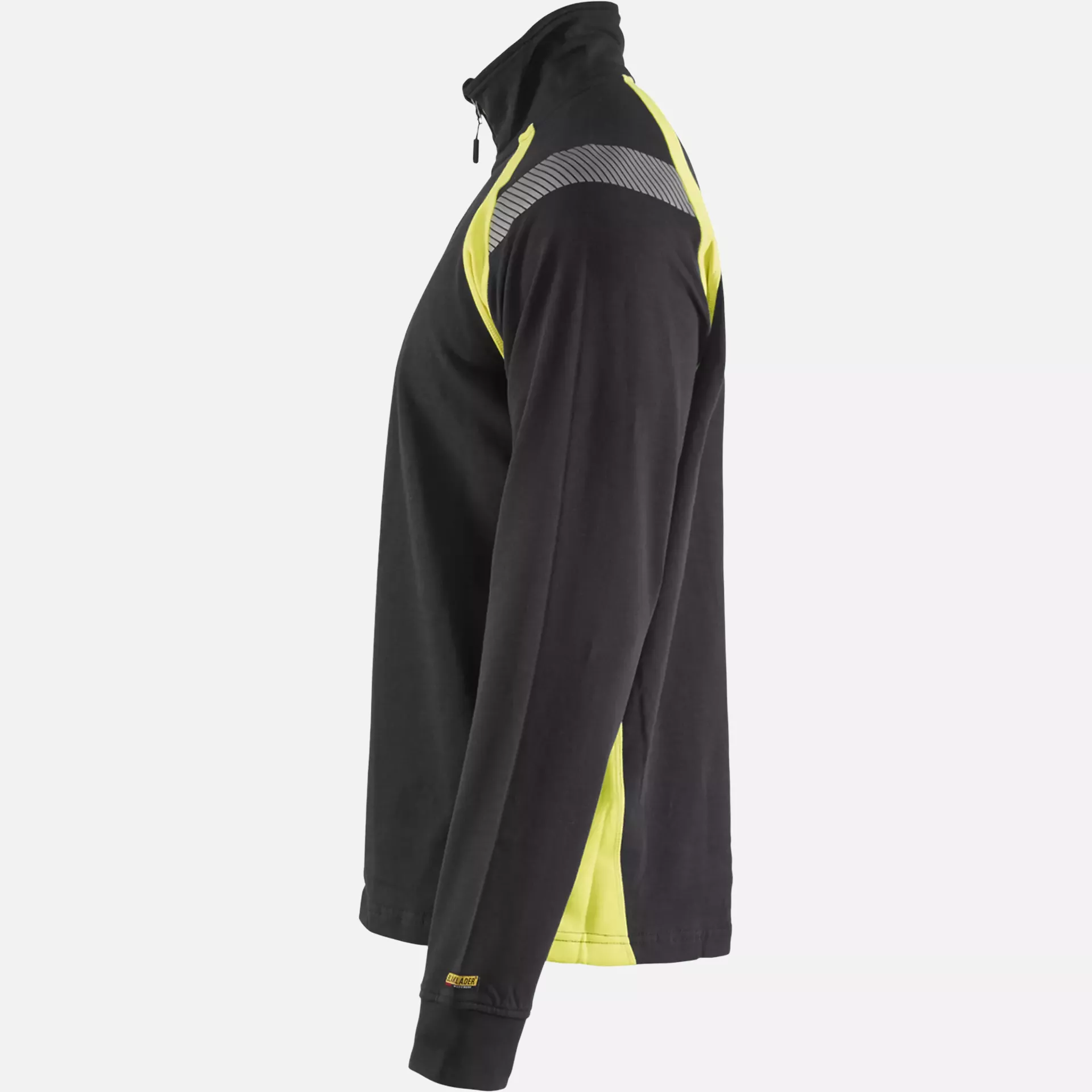 Blaklader 343211589933, Half-Zip Sweatshirt, Black/Yellow, image 7