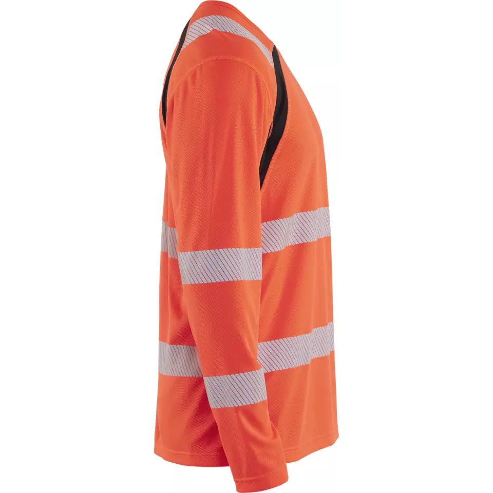 Blaklader 359910135599, High Vis UV Protection Long Sleeve Shirt, Red/Black, image 2, gallery thumbnail