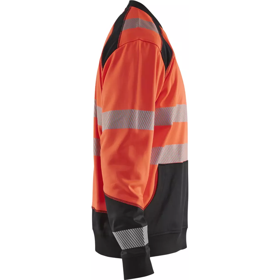 Blåkläder 354125285599, High Vis Sweatshirt, Red/Black, image 2, gallery thumbnail