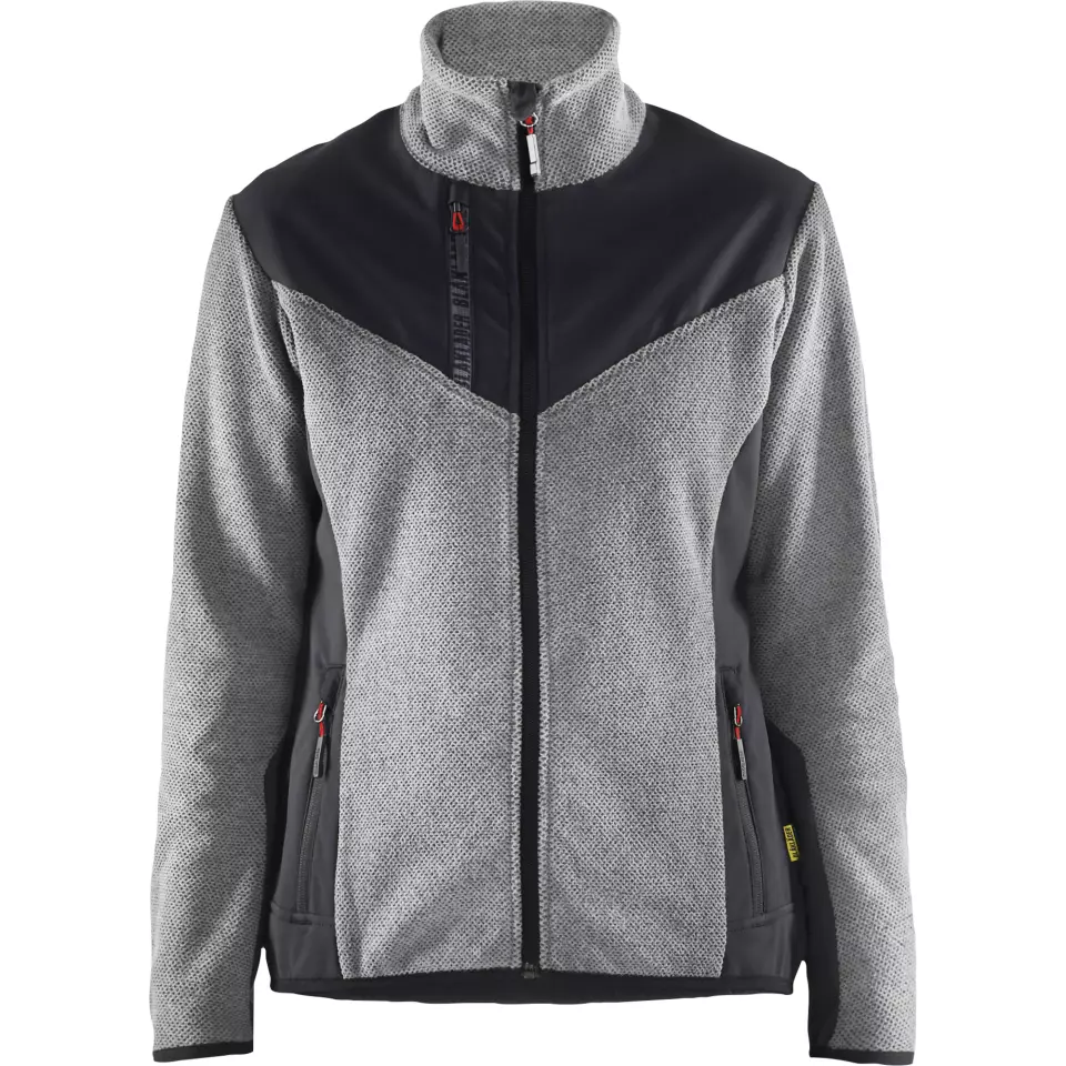 Blåkläder 594325369099, Ladies' Softshell Knitted Jacket, Grey Melange/Black, image 1, gallery thumbnail