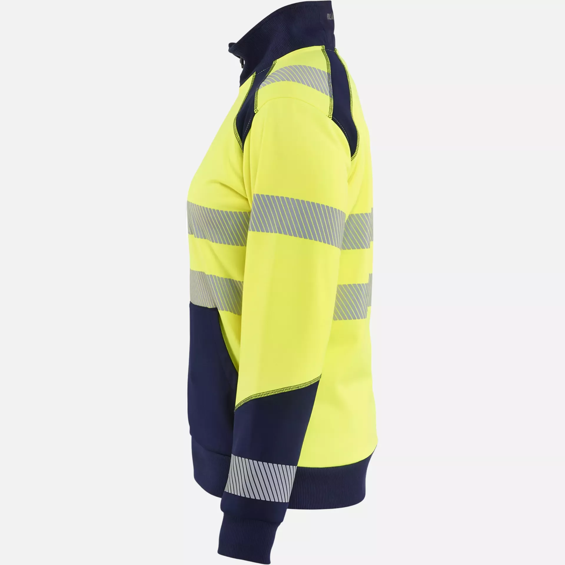 Blaklader 350825283389, High Vis Ladies Full Zip Sweatshirt, Yellow/Navy Blue, image 3