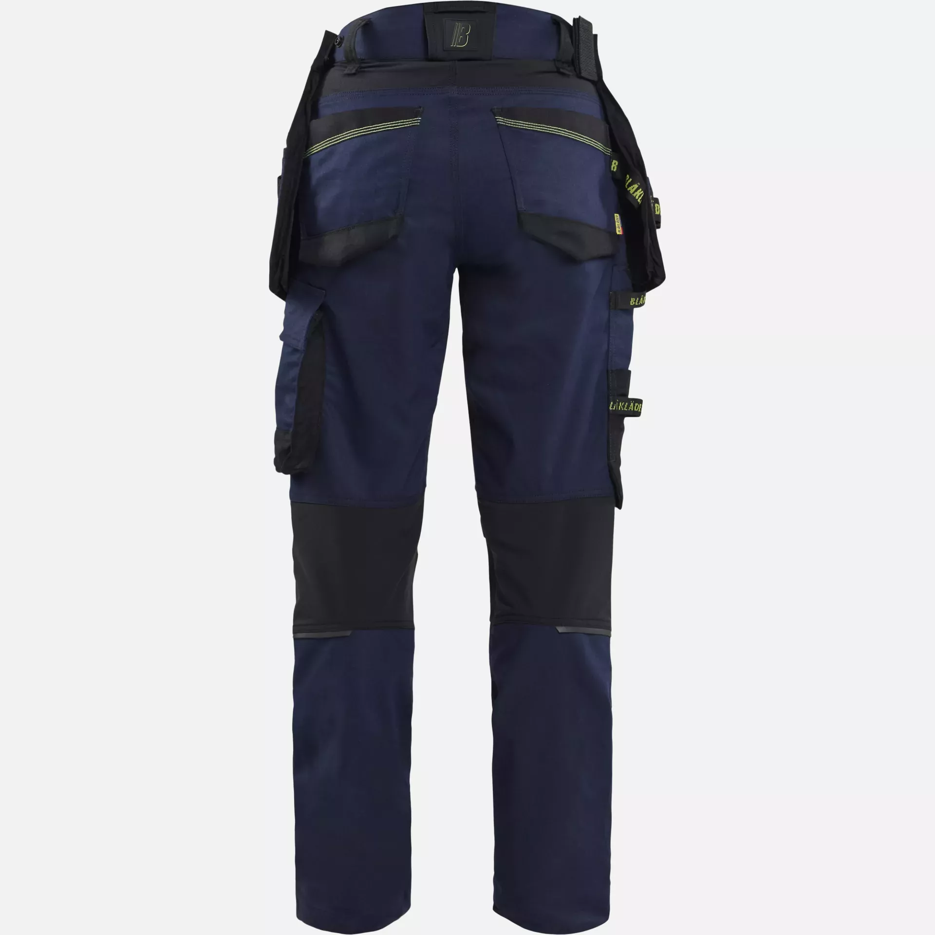 Blaklader 717011498633, STRIKER Women's Craftsman Work Trousers Stretch, Dark Navy/High Vis Yellow, image 8