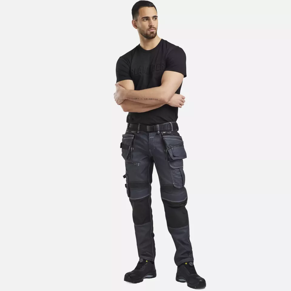 Blaklader 199011418999, X1900 Stretch Craftsman Work Trousers, Navy/Black, image 5, gallery thumbnail