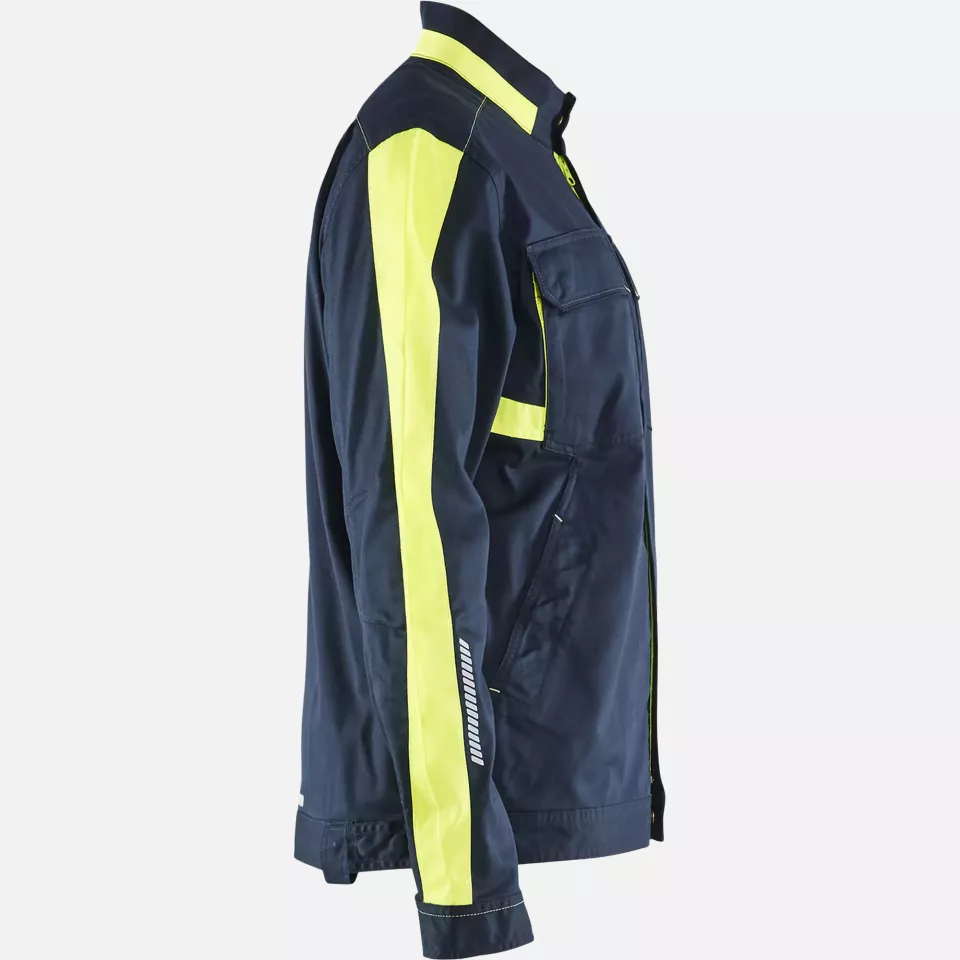 Blaklader 444418328633, Industrie Stretch Jacke, Dunkel Marineblau/Gelb, image 2, gallery thumbnail