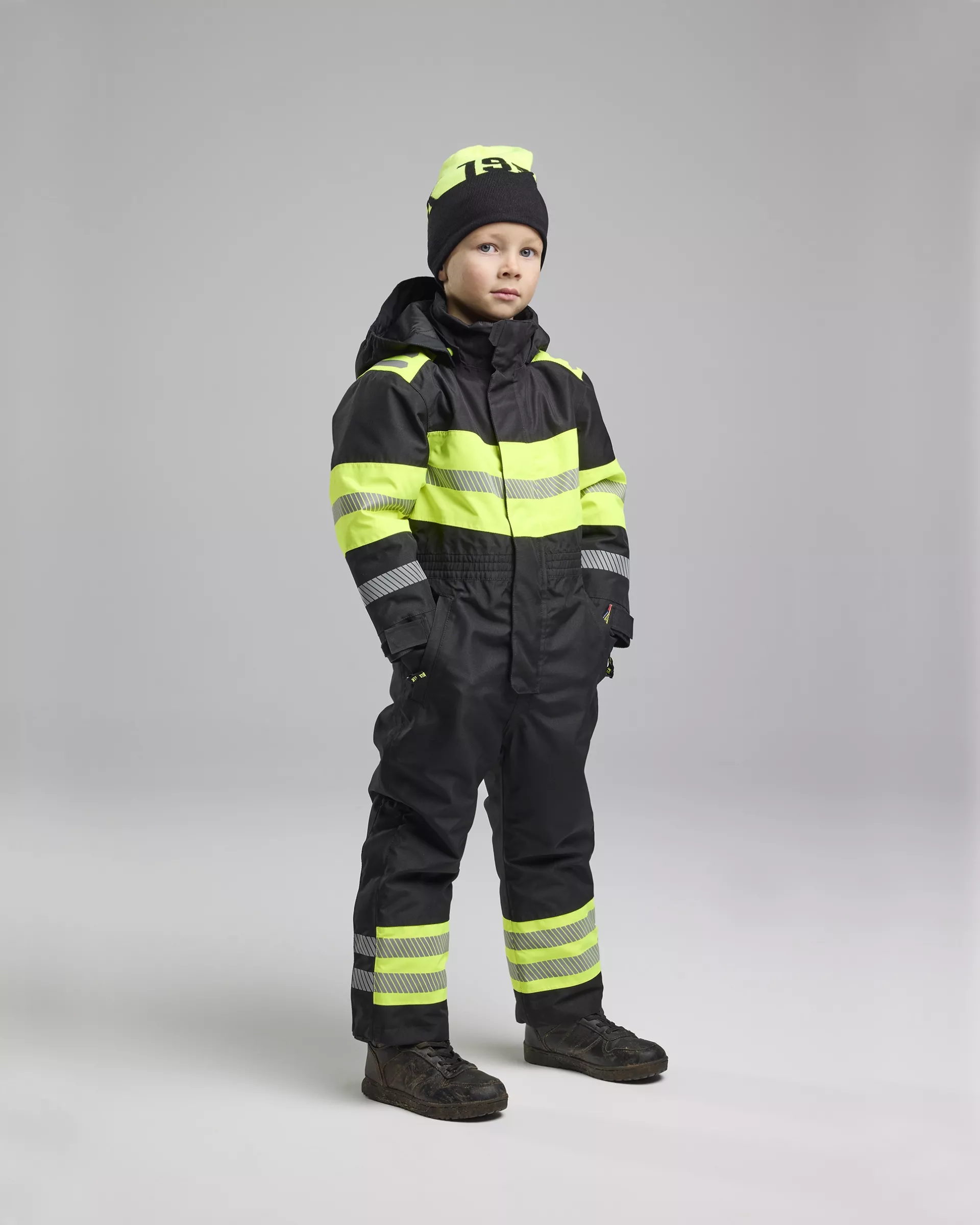 Blaklader 521519779933, Kids Winter Coverall, Black/High Vis Yellow, image 5