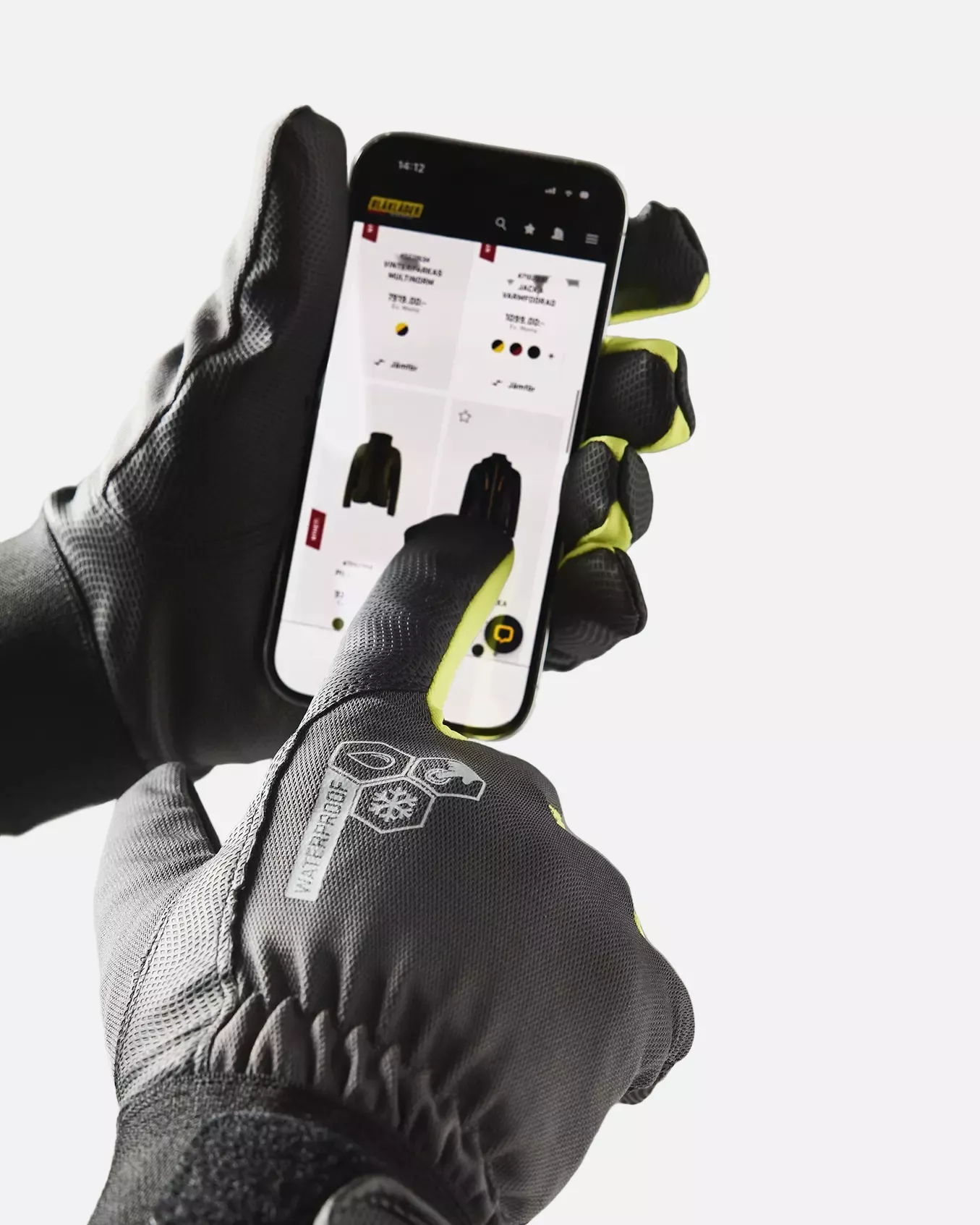 Blaklader 287614049700, Touch Lined Waterproof Work Glove, Anthracite Grey, image 2