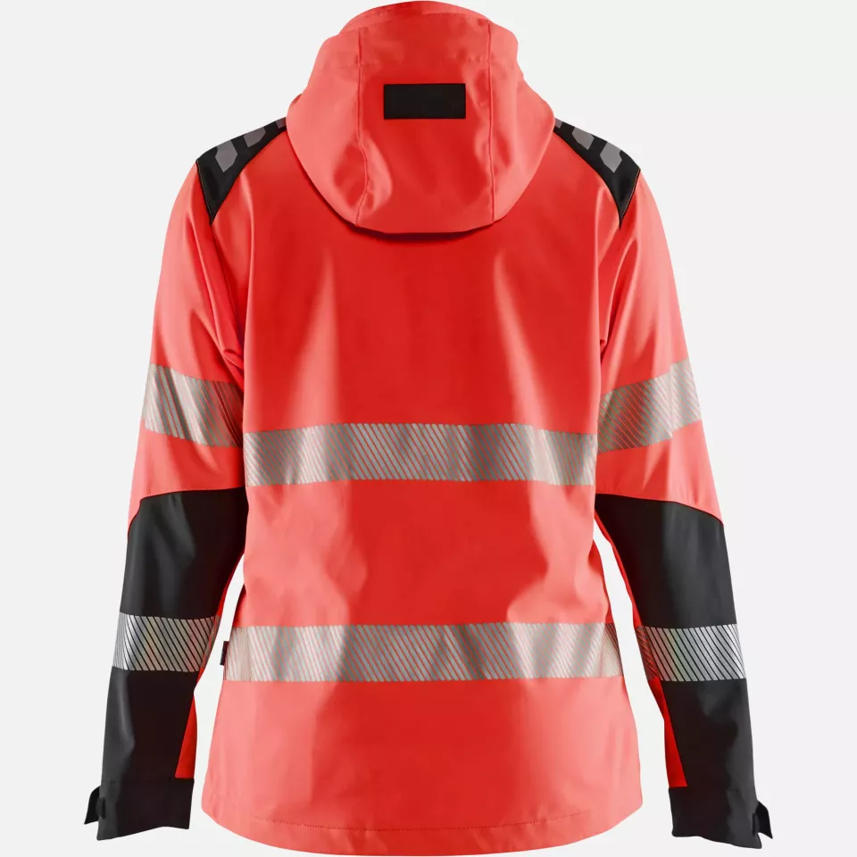 Blaklader 479125135599, High Vis Ladies Softshell Jacket, Red/Black, image 4, gallery thumbnail