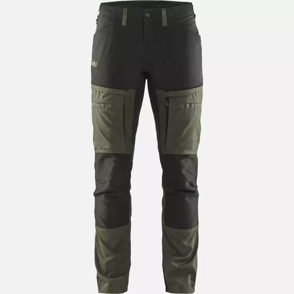 Blaklader 145618454599, Stretch Work Trousers, Dark Olive Green/Black, image 1, gallery thumbnail