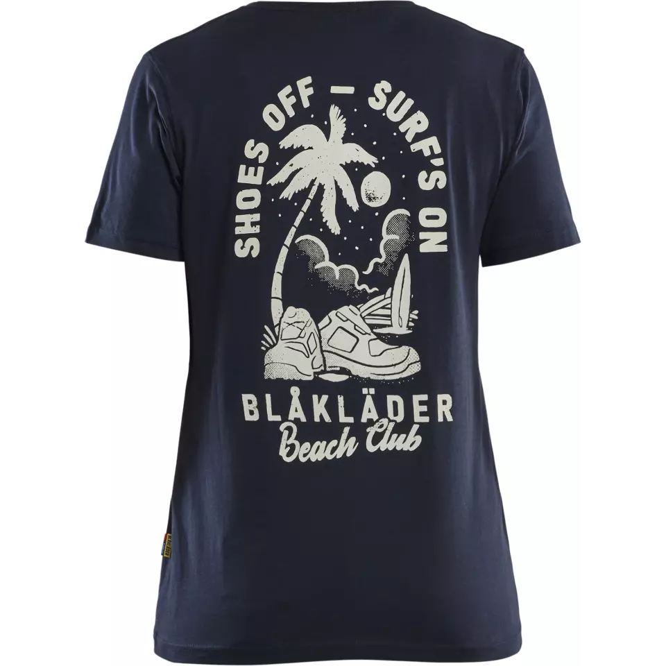 Blåkläder 941710428600, Beach Club Ladies T-Shirt, Dark Navy, image 4, gallery thumbnail