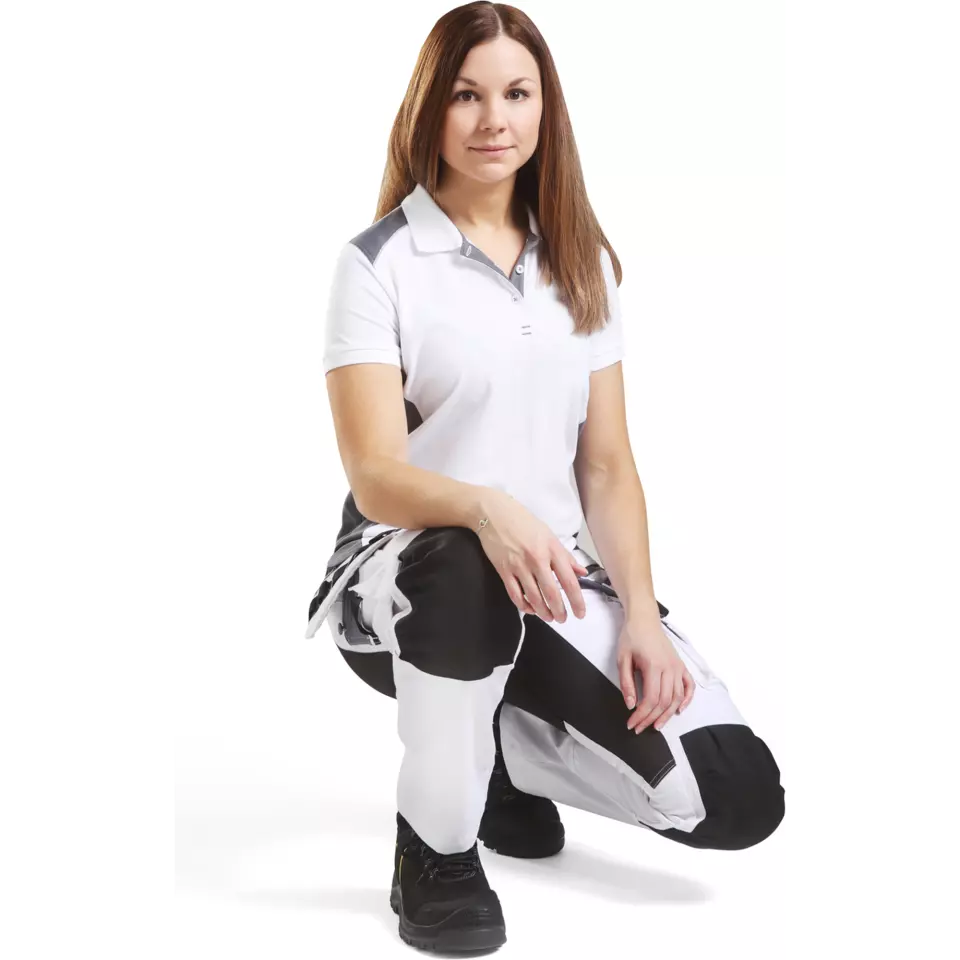 Blåkläder 791010001099, Ladies Painters Trousers with Stretch Inserts, White/Black, image 6, gallery thumbnail
