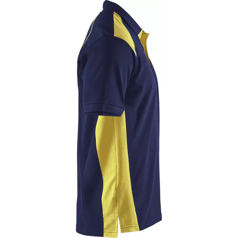 Blaklader 332410508933, Polo Shirt, Navy Blue/ Yellow, image 2, gallery thumbnail