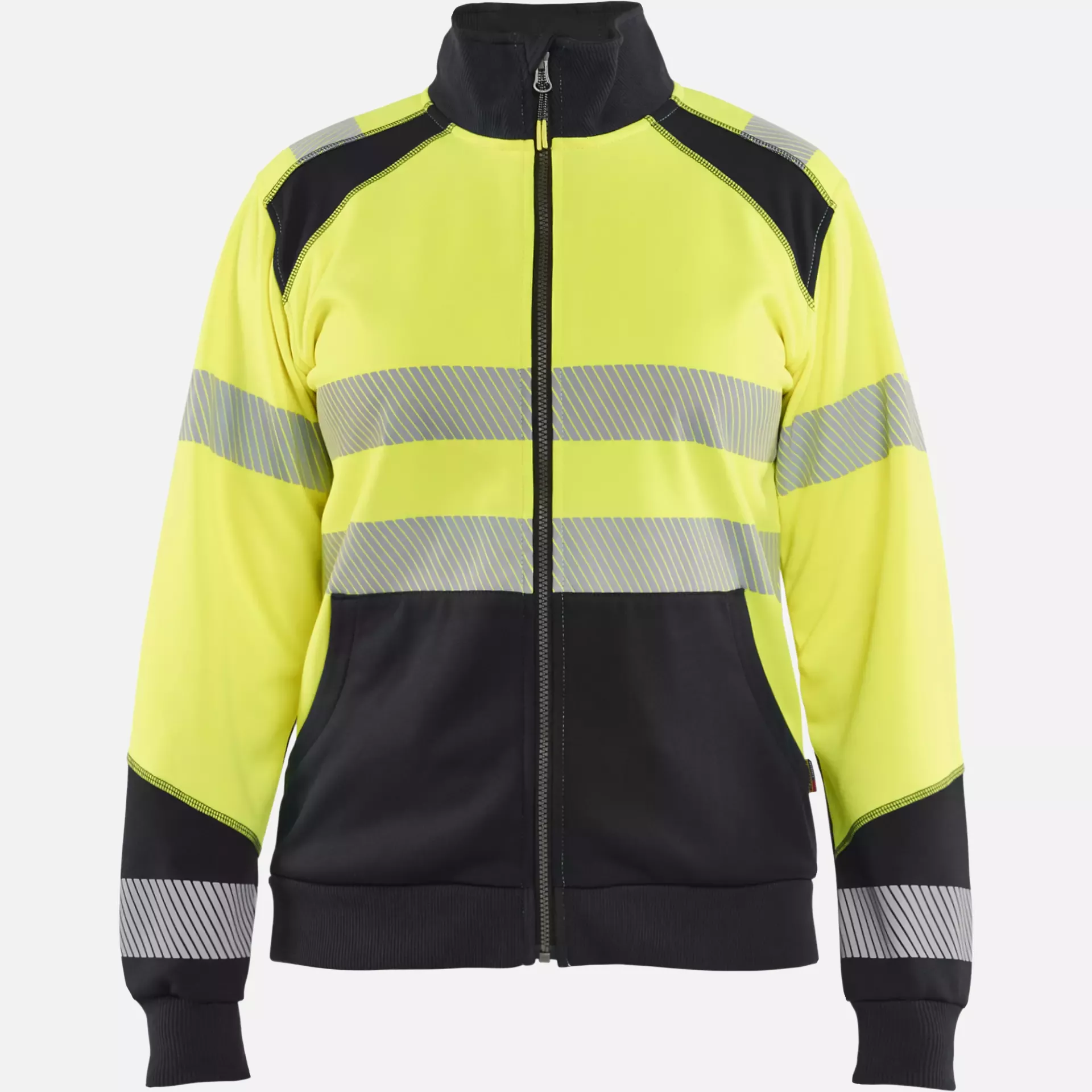 Blaklader 350825283399, High Vis Ladies Zip Sweatshirt, Yellow/Black, image 1