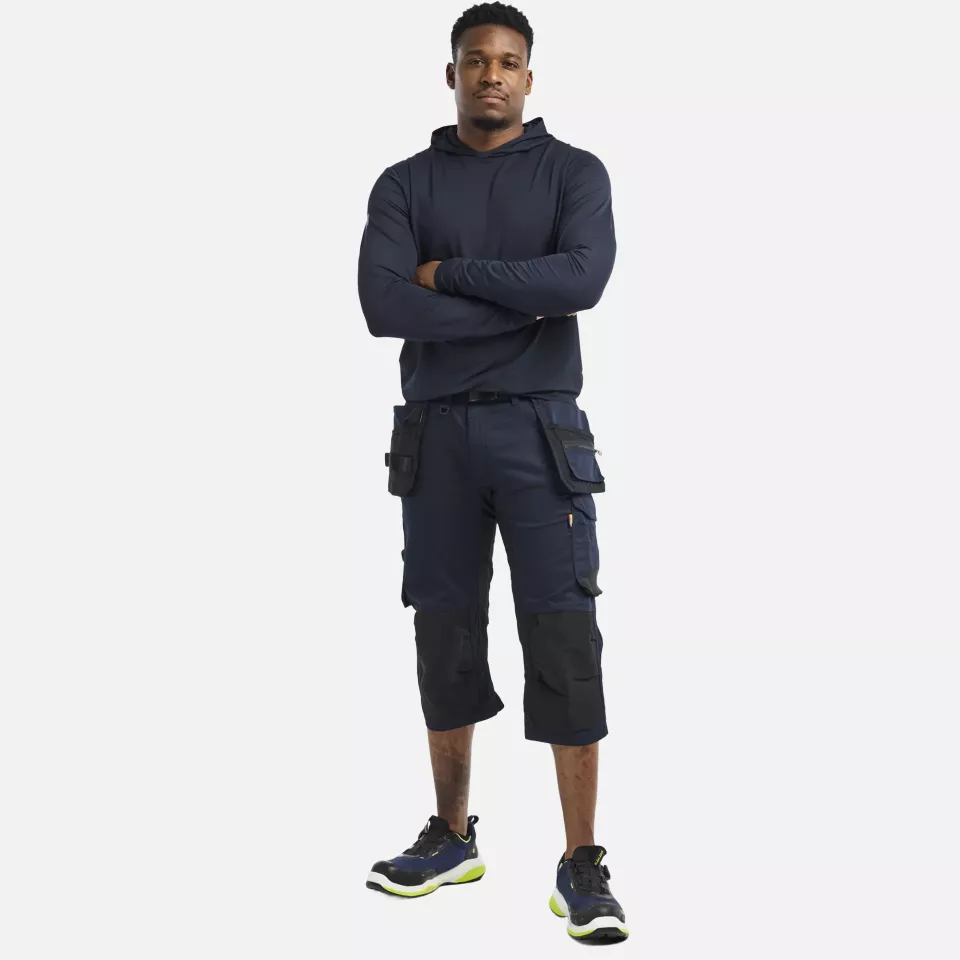 Blaklader 341711268600, Functional Hoodie with UV Protection, Dark Navy Blue, image 5, gallery thumbnail