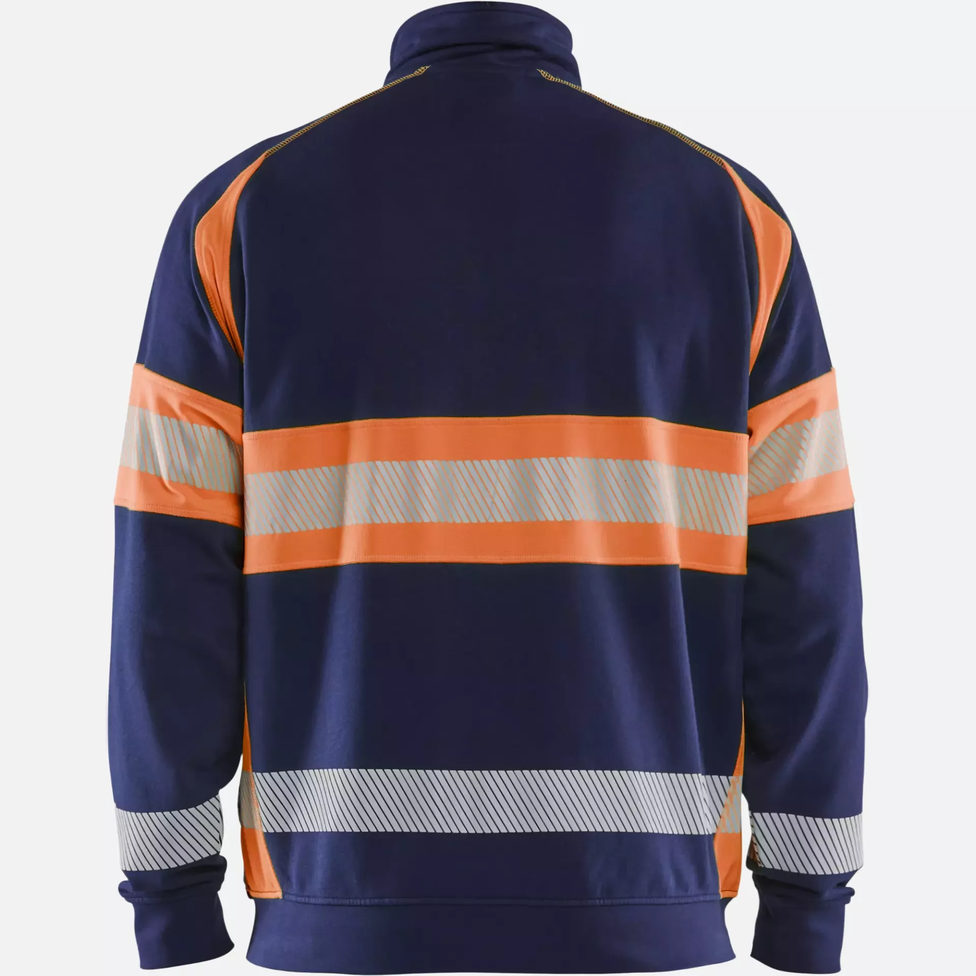 Blaklader 355111588953, High Vis Sweat Jacket, Navy Blue/Orange, image 4