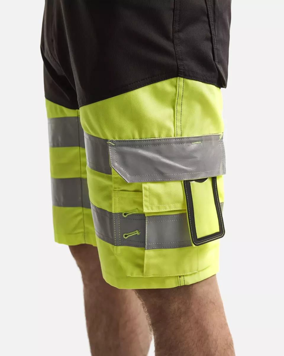 Blaklader 154118119933, High Vis Stretch Shorts, Black/Yellow, image 8, gallery thumbnail