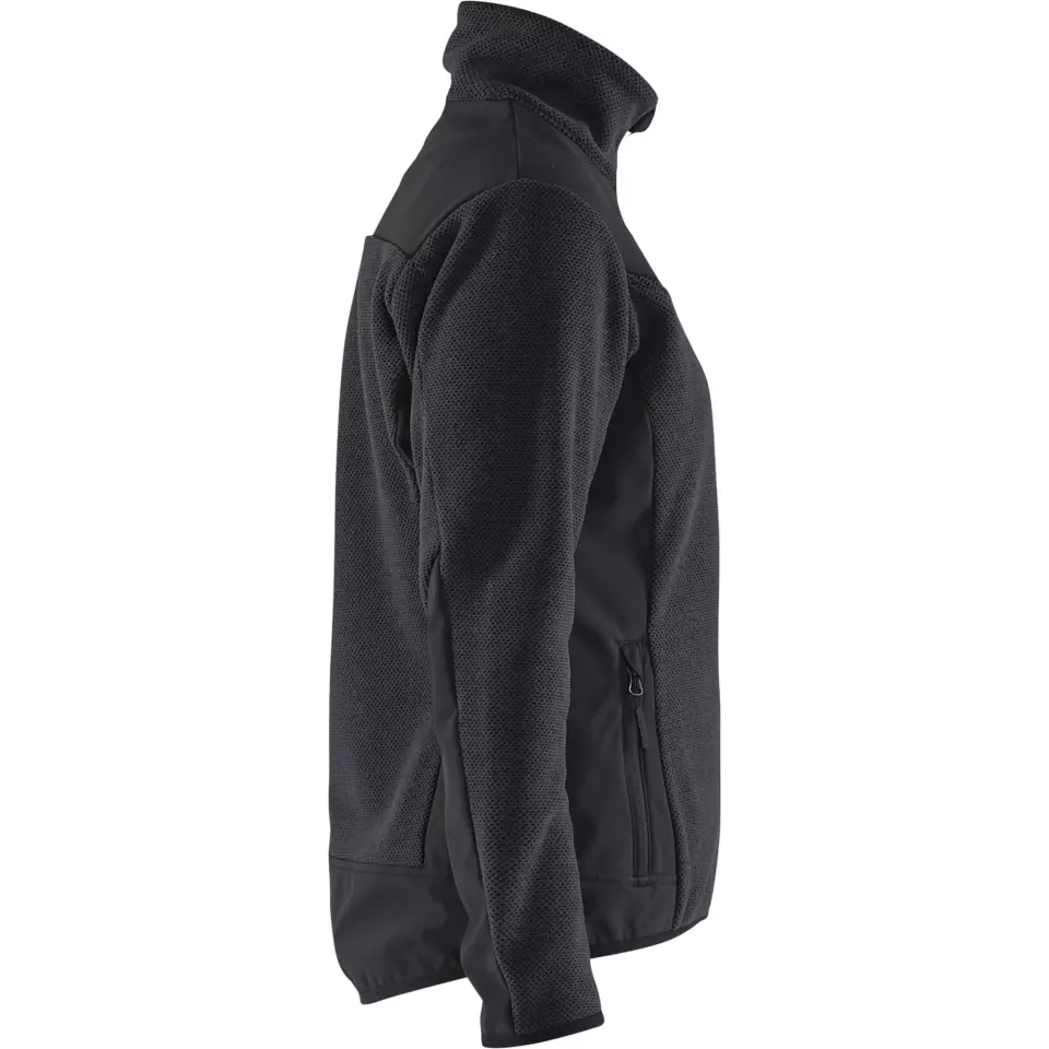 Blåkläder 594325369799, Women's Softshell Knitted Jacket, Dark Grey/Black, image 2, gallery thumbnail
