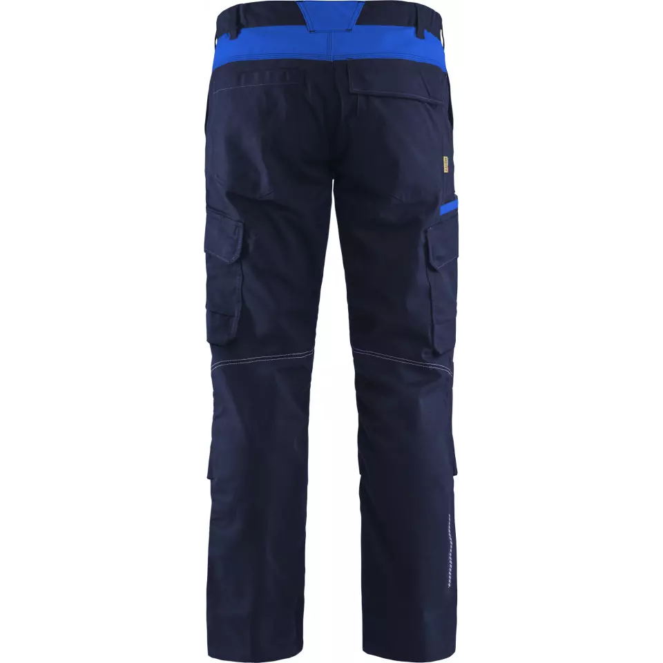 Blaklader 144818328985, Industry Stretch Work Trousers with Knee Pad Pockets, Navy Blue/Royal Blue, image 4, gallery thumbnail