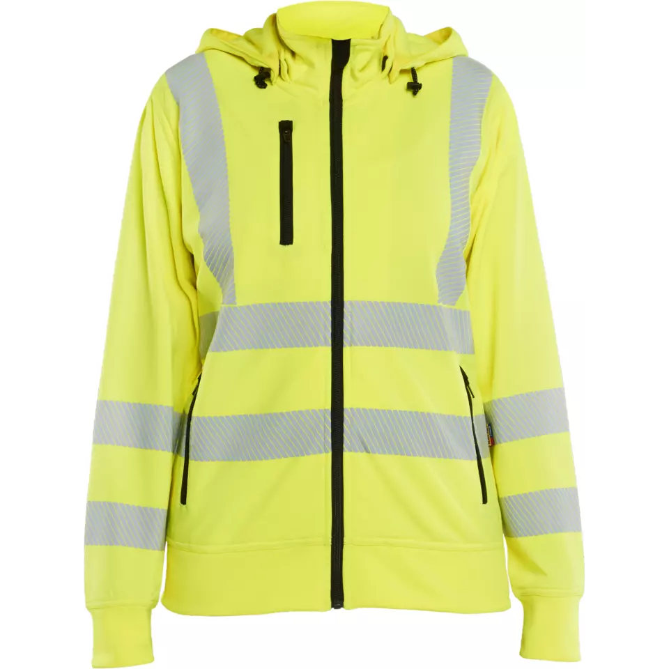 Blaklader 357425383300, High Vis Damen Sweatshirt mit abnehmbarer Kapuze, Gelb