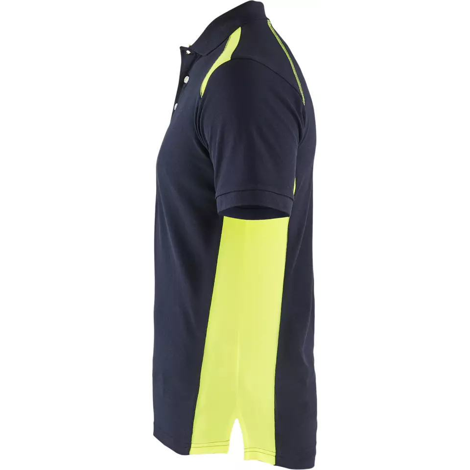 Blaklader 332410508633, Polo Shirt, Dark Navy/Yellow, image 3, gallery thumbnail