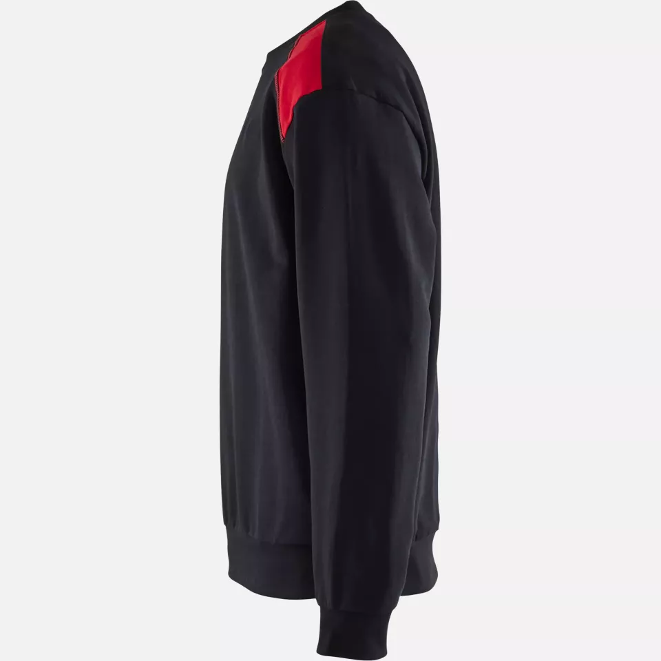Blaklader 358011589956, Sweatshirt, Black/Red, image 3, gallery thumbnail